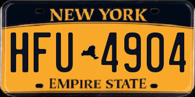 NY license plate HFU4904