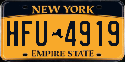 NY license plate HFU4919
