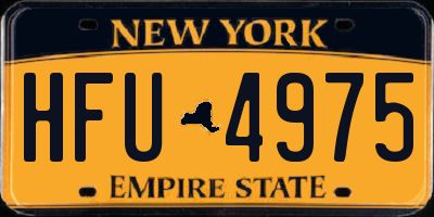 NY license plate HFU4975