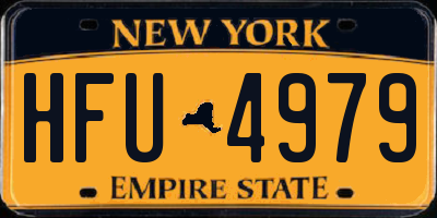 NY license plate HFU4979