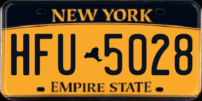 NY license plate HFU5028