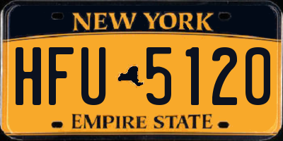 NY license plate HFU5120