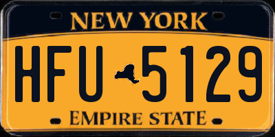 NY license plate HFU5129