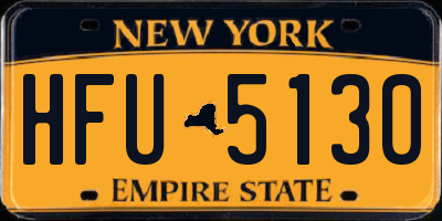 NY license plate HFU5130