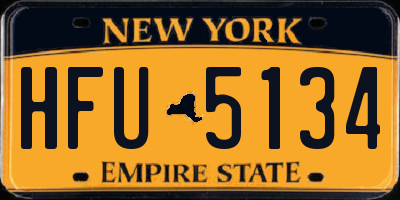 NY license plate HFU5134