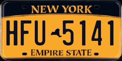NY license plate HFU5141