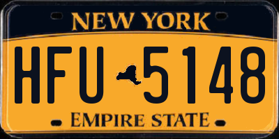 NY license plate HFU5148