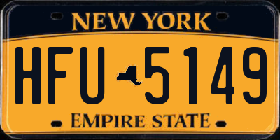 NY license plate HFU5149