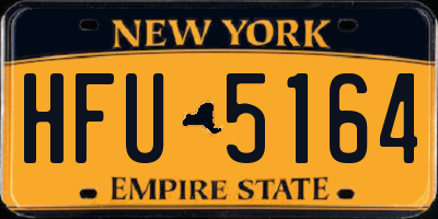 NY license plate HFU5164