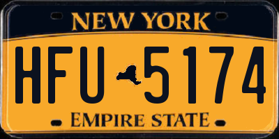 NY license plate HFU5174