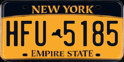 NY license plate HFU5185