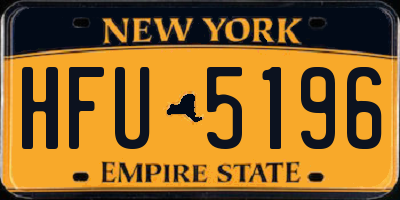 NY license plate HFU5196