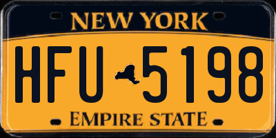NY license plate HFU5198
