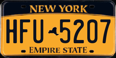 NY license plate HFU5207