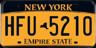 NY license plate HFU5210