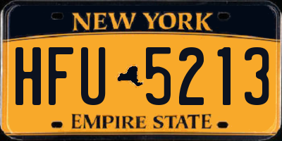 NY license plate HFU5213