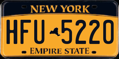 NY license plate HFU5220