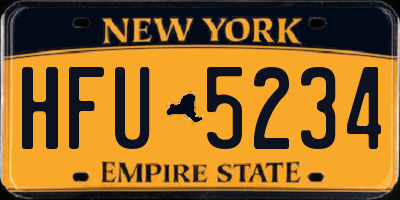 NY license plate HFU5234