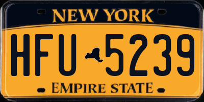 NY license plate HFU5239