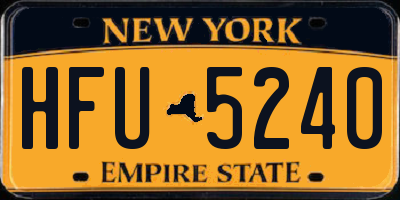 NY license plate HFU5240