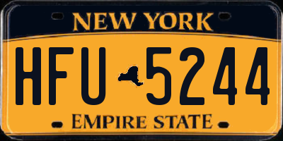 NY license plate HFU5244