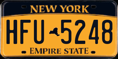NY license plate HFU5248