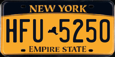 NY license plate HFU5250