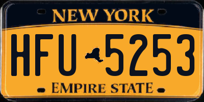 NY license plate HFU5253