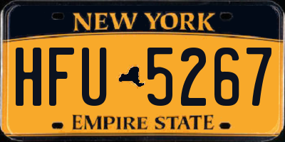 NY license plate HFU5267