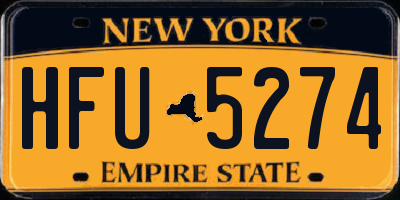 NY license plate HFU5274