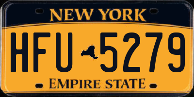 NY license plate HFU5279