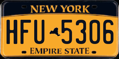 NY license plate HFU5306
