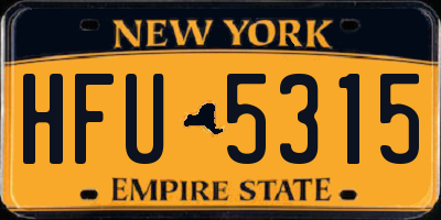 NY license plate HFU5315