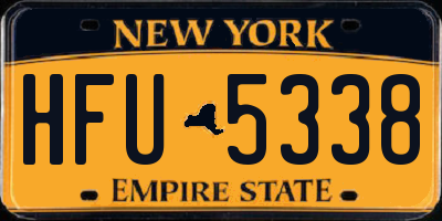 NY license plate HFU5338