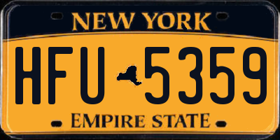 NY license plate HFU5359