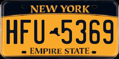 NY license plate HFU5369