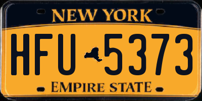 NY license plate HFU5373