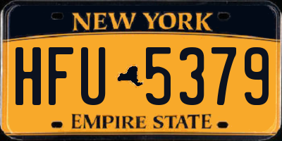 NY license plate HFU5379