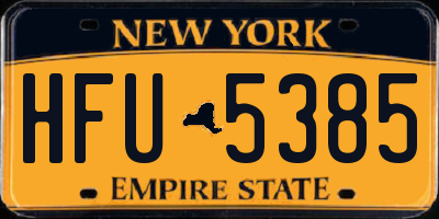 NY license plate HFU5385