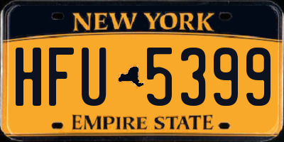 NY license plate HFU5399
