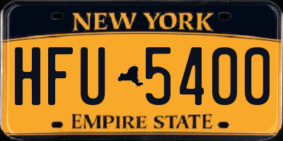 NY license plate HFU5400