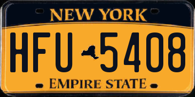 NY license plate HFU5408