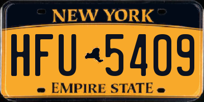NY license plate HFU5409