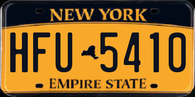 NY license plate HFU5410