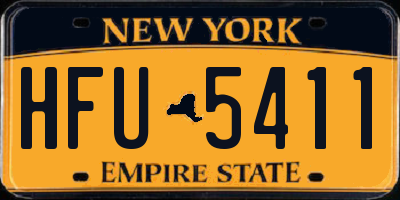 NY license plate HFU5411