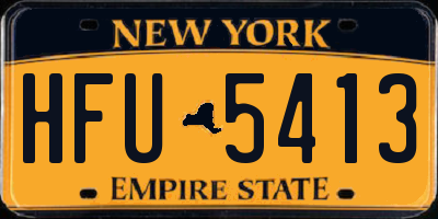 NY license plate HFU5413