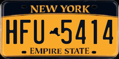 NY license plate HFU5414