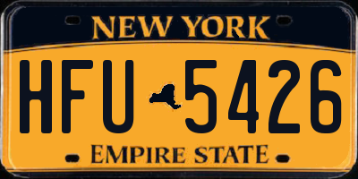 NY license plate HFU5426