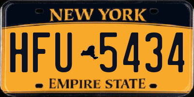 NY license plate HFU5434