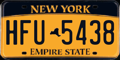 NY license plate HFU5438